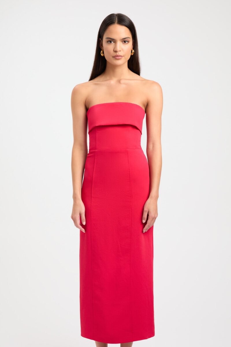 Oyster Strapless Midi Dress - Image 2